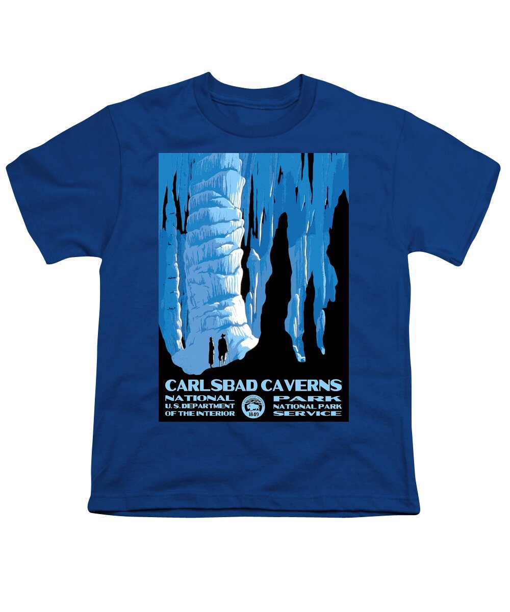 Vintage Youth T-Shirt featuring the photograph Carlsbad Caverns National Park Vintage Poster by Eric Glaser