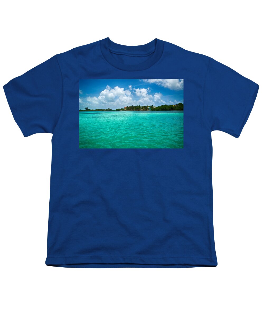 Caulker Cay Youth T-Shirt featuring the photograph Caulker Cay Belize by Kristina Deane