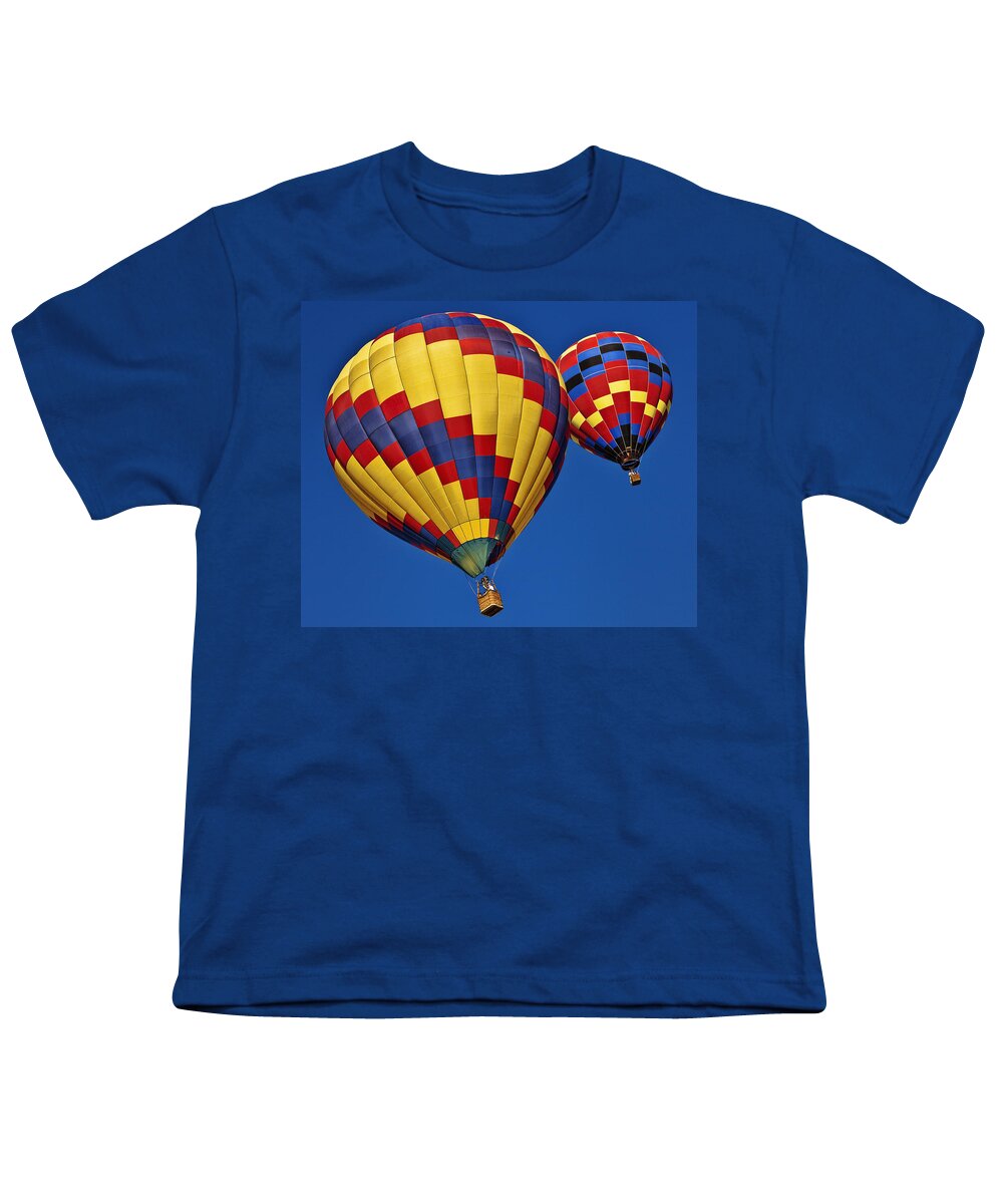 Hot Air Balloon Youth T-Shirt featuring the photograph Checkers by Diana Powell