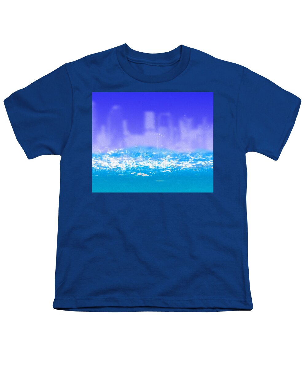 Architecture Youth T-Shirt featuring the painting City Rain by Bob Orsillo