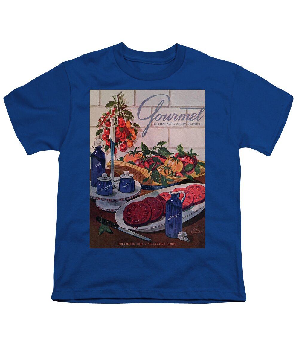 Food Youth T-Shirt featuring the photograph Gourmet Cover Of Tomatoes And Seasoning by Henry Stahlhut