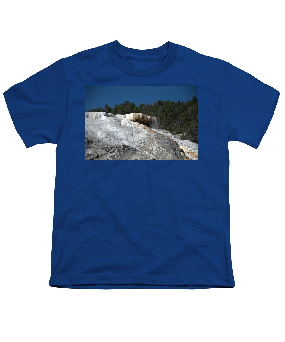 Blue Youth T-Shirt featuring the photograph Mammoth Hot Springs 1 by Frank Madia