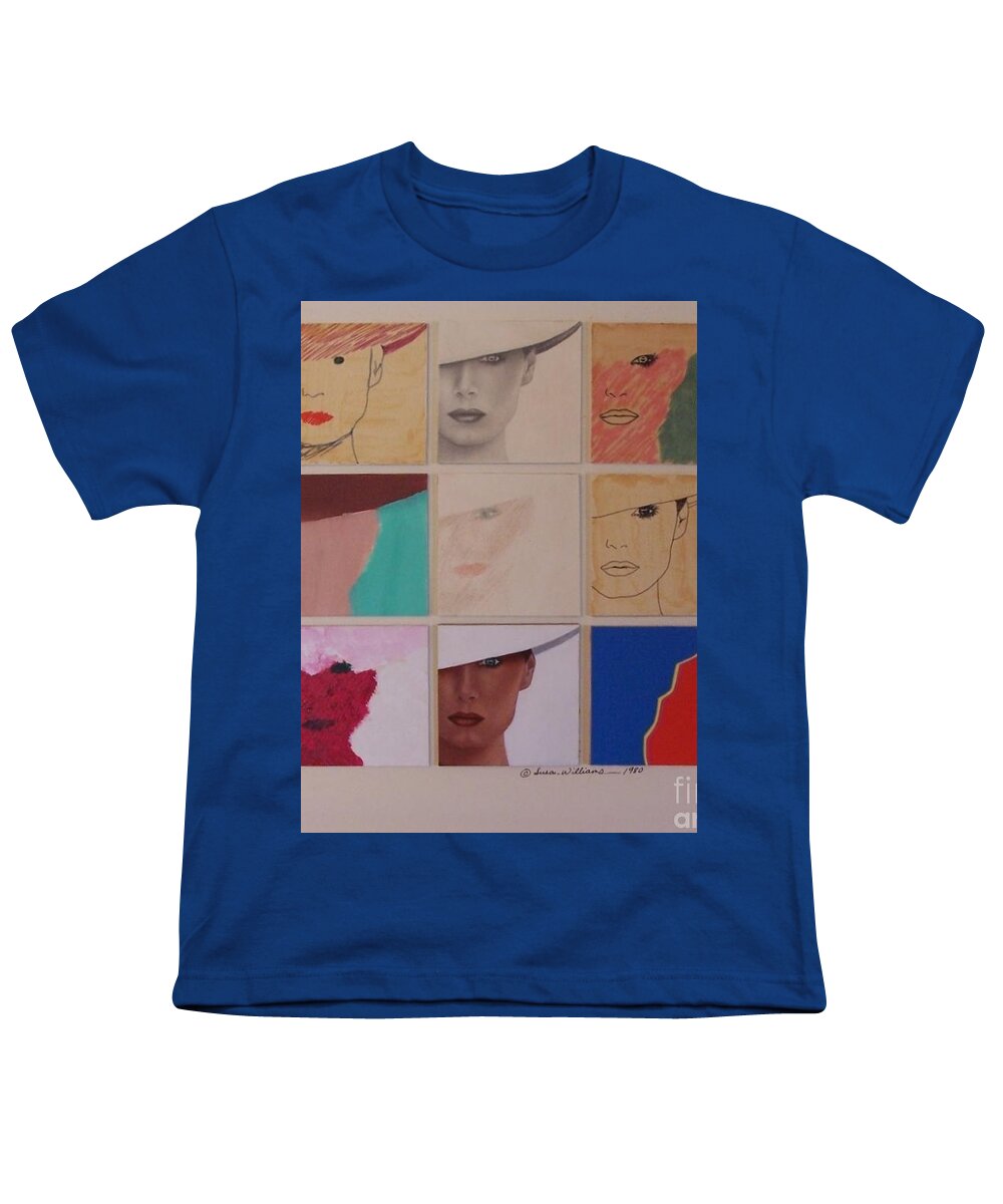 Blue Youth T-Shirt featuring the painting Nine ladies lolling by Susan Williams