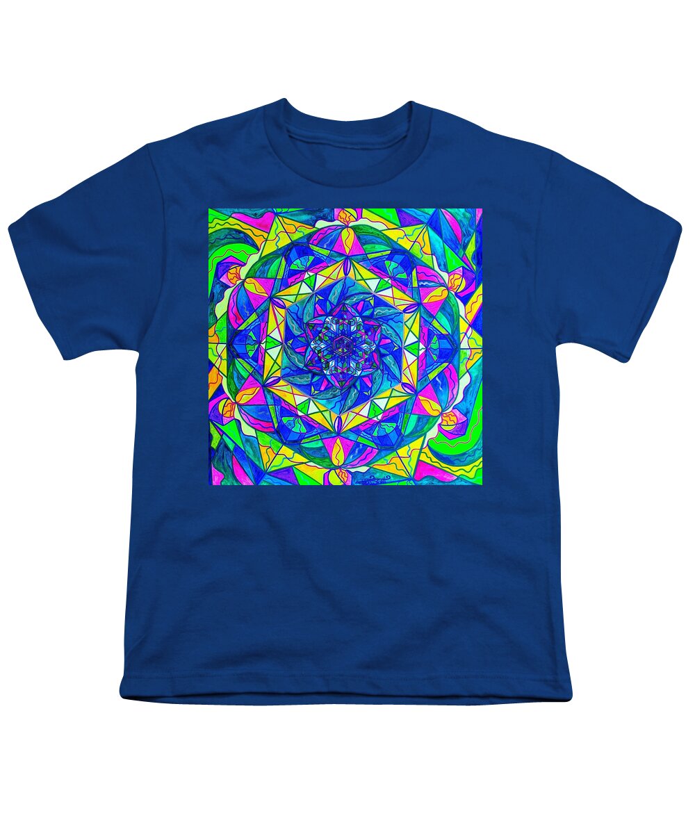 Vibration Youth T-Shirt featuring the painting Positive Focus by Teal Eye Print Store