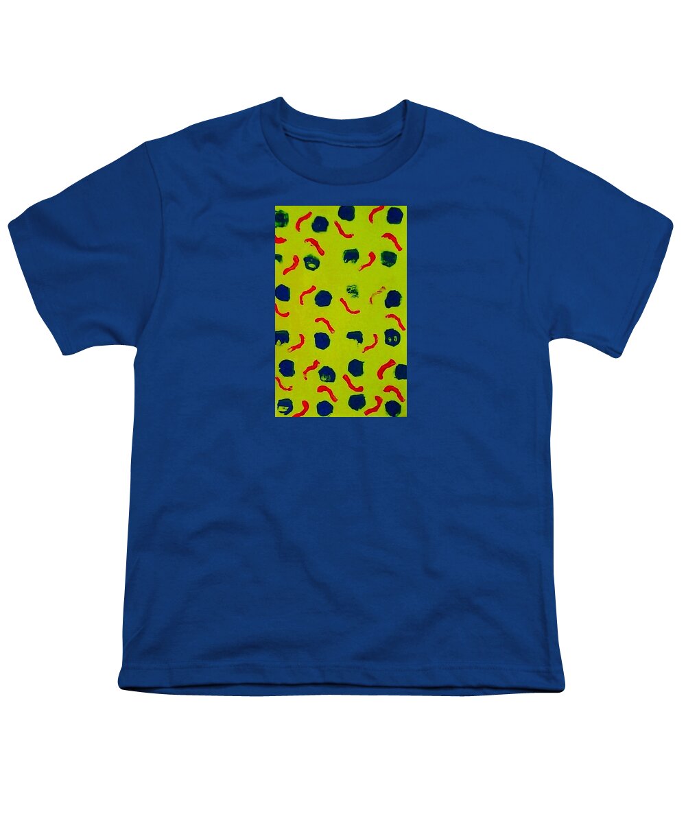 Abstract Youth T-Shirt featuring the painting Rain on a Sunny Day Notecard by Suzanne Berthier