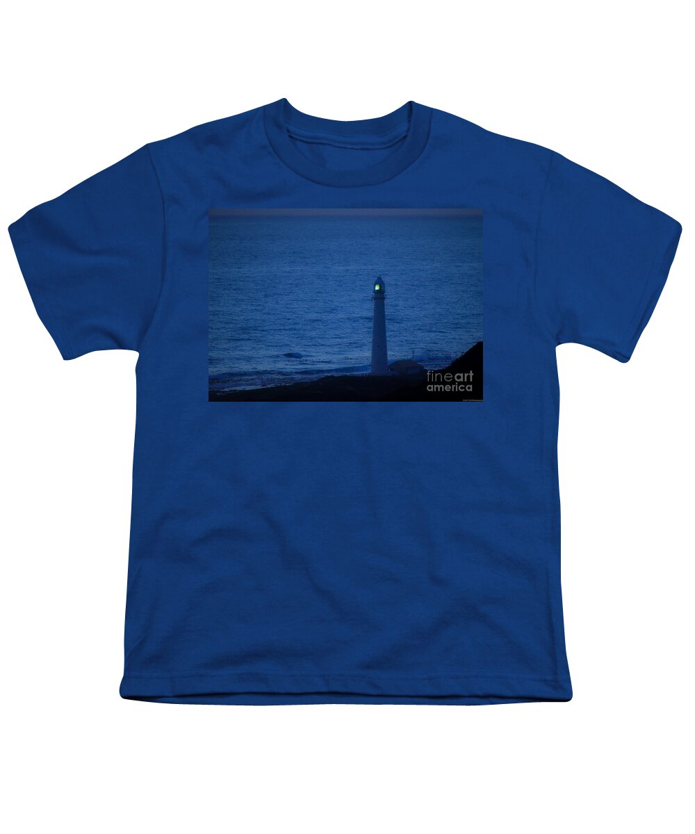 Africa Youth T-Shirt featuring the photograph Slangkop Lighthouse after Sunset by Jeff at JSJ Photography