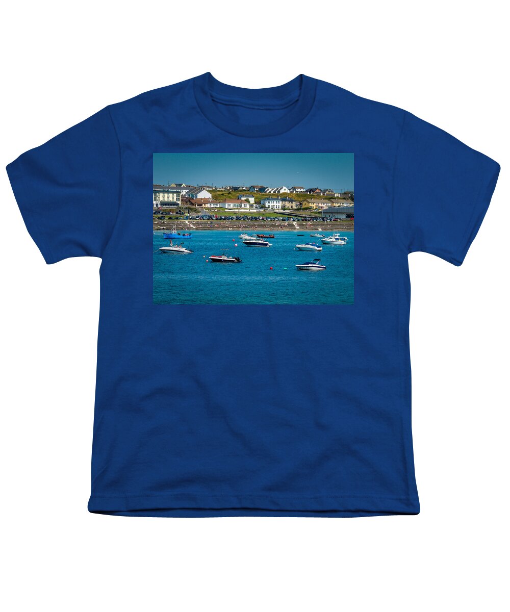 Ireland Youth T-Shirt featuring the photograph Sunny Summer Day on Kilkee Bay by James Truett