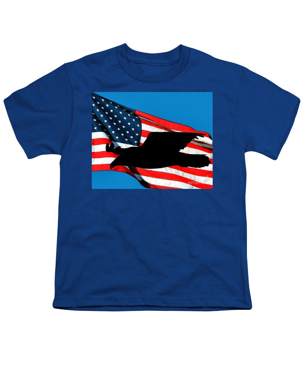 Bald Eagle Youth T-Shirt featuring the photograph Patriotic Predator by Al Powell Photography USA