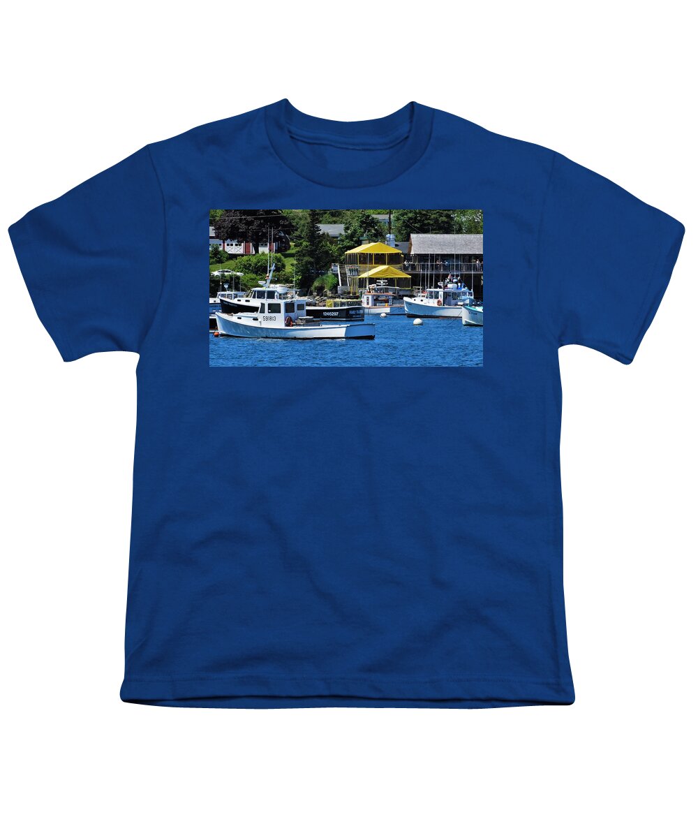 Bass Harbor Youth T-Shirt featuring the photograph Bass Harbor Maine #1 by Lisa Dunn