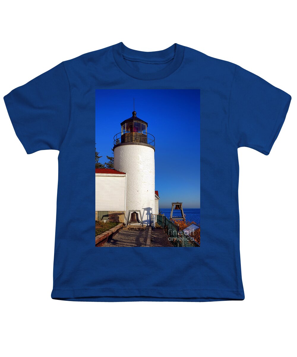 Maine Youth T-Shirt featuring the photograph Bass Harbor Head Lighthouse by Olivier Le Queinec