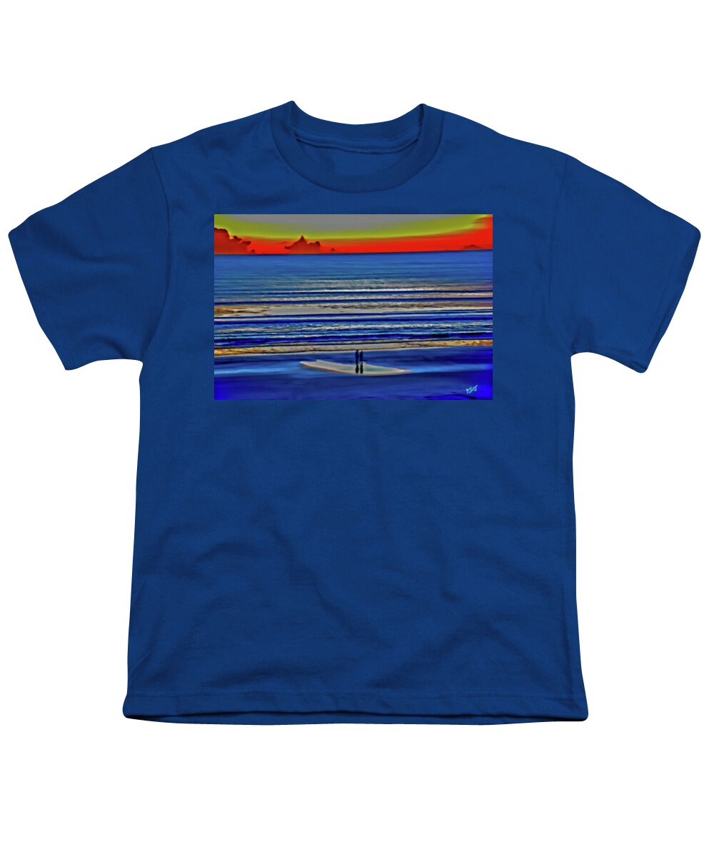 Beach Youth T-Shirt featuring the photograph Beach Walking at Sunrise by Gina O'Brien