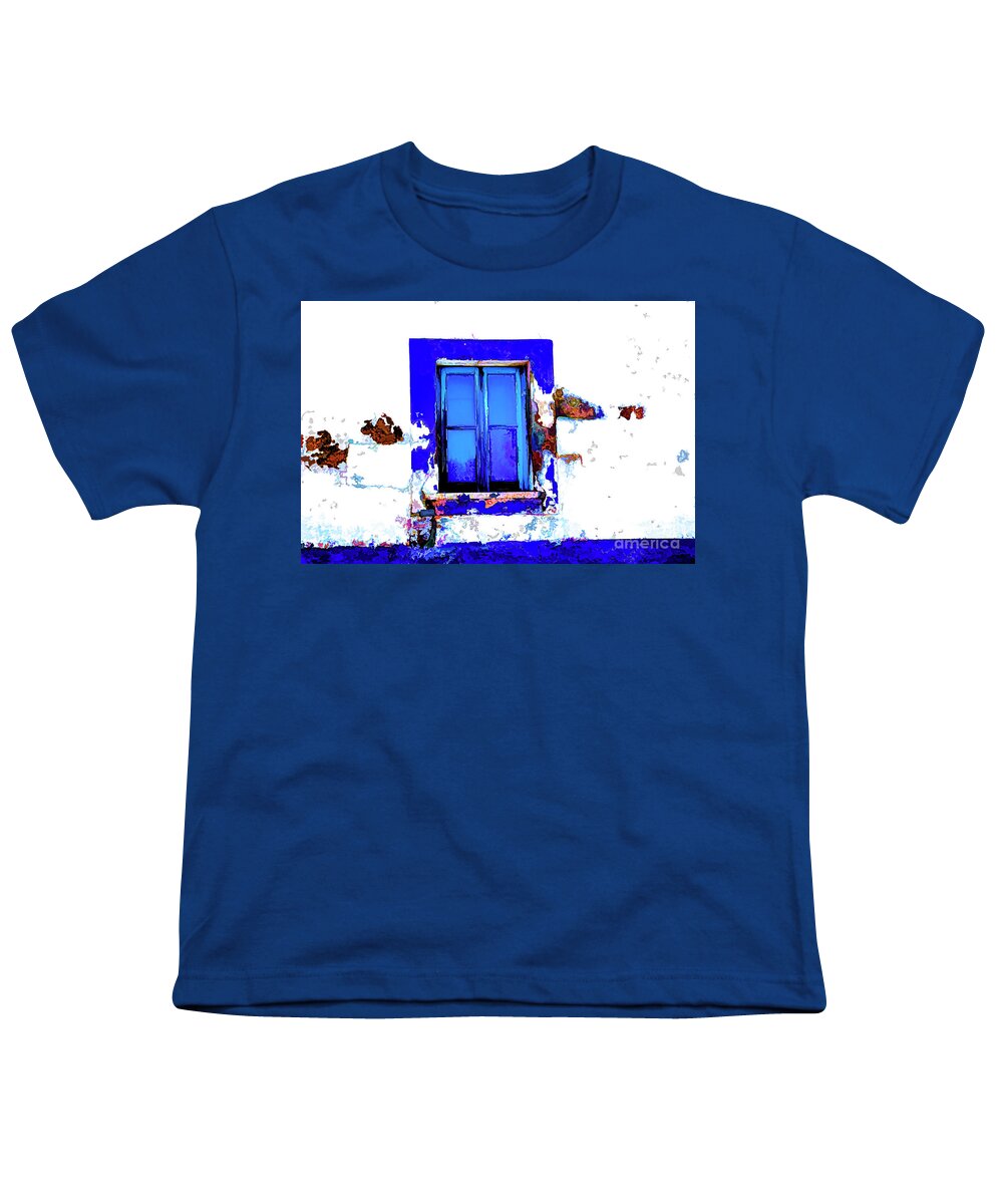 Windows Cityscapes Youth T-Shirt featuring the digital art Blue Color by Rick Bragan