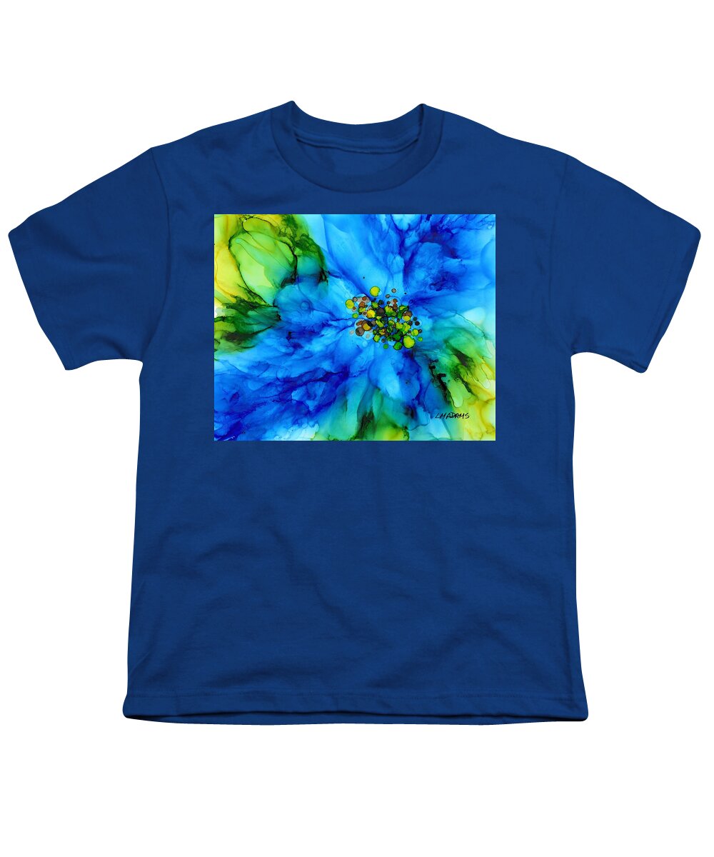 Painting Youth T-Shirt featuring the painting Bold and Blue by Louise Adams