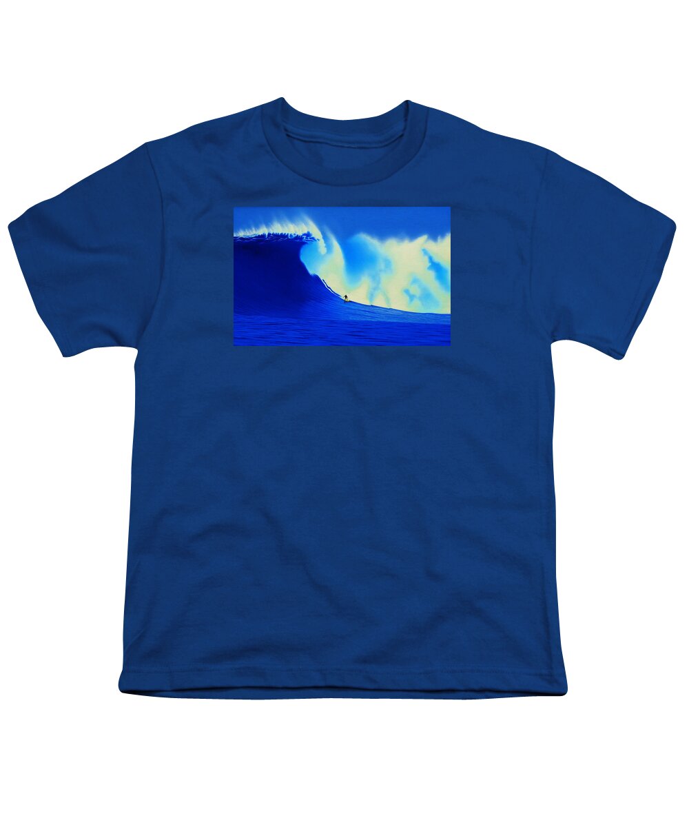 Surfing Youth T-Shirt featuring the painting Cortes Bank XXL 1-5-2008 by John Kaelin