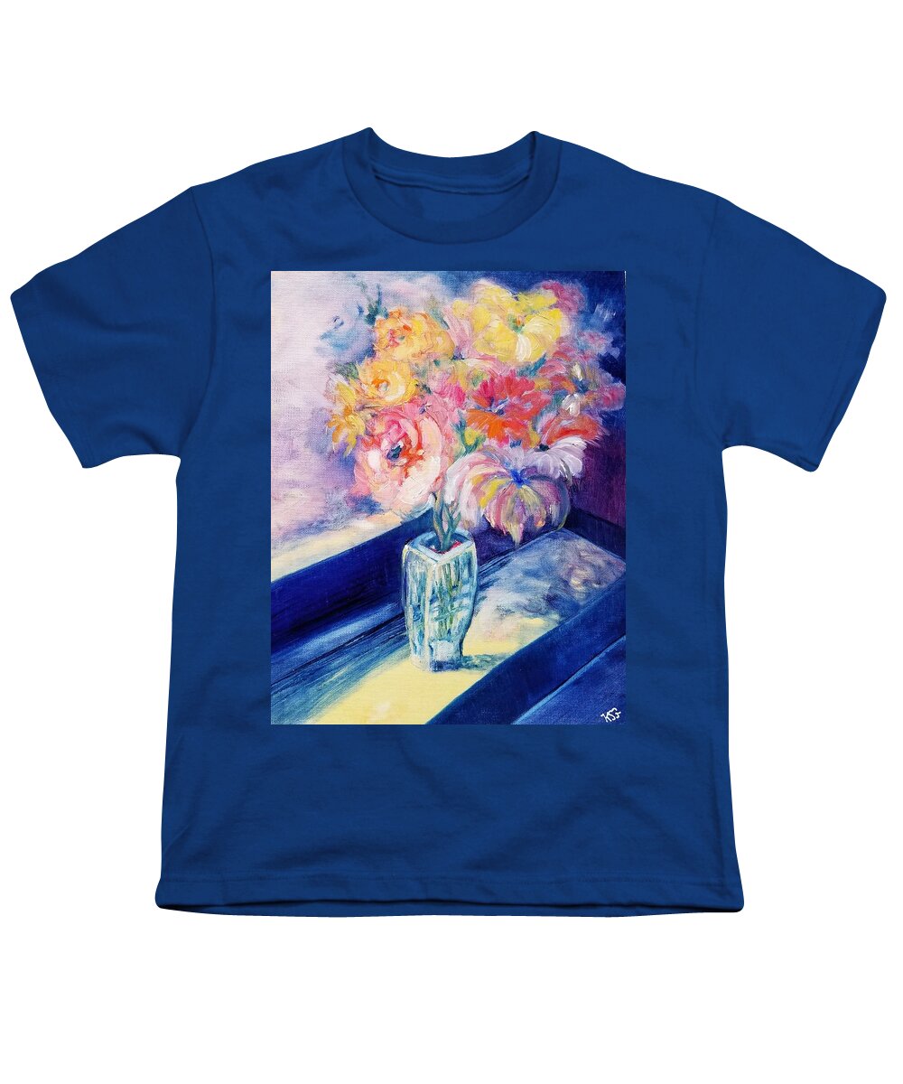 Bouquet Youth T-Shirt featuring the painting Essence by Kim Shuckhart Gunns