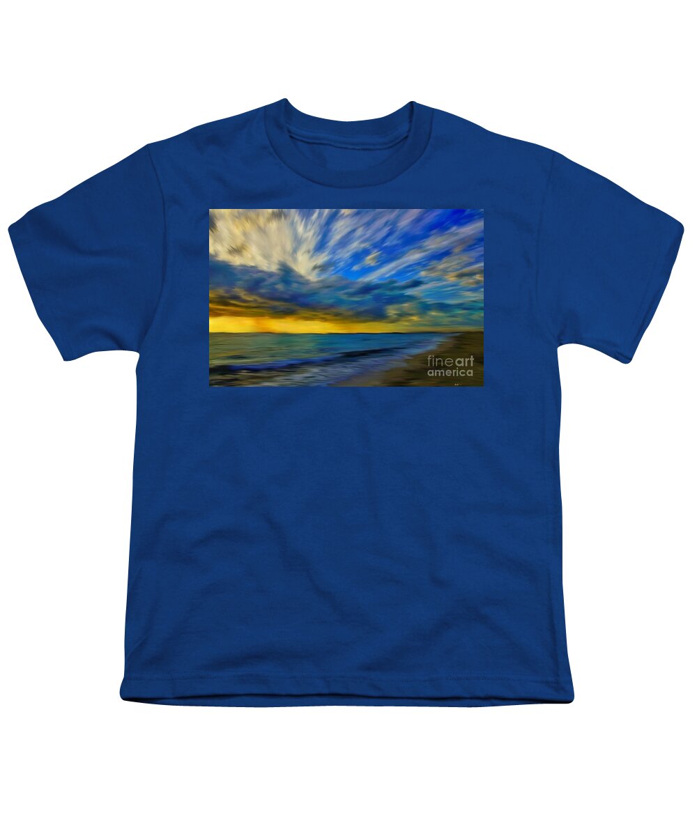  Youth T-Shirt featuring the painting Gentle Surf by Jack Bunds
