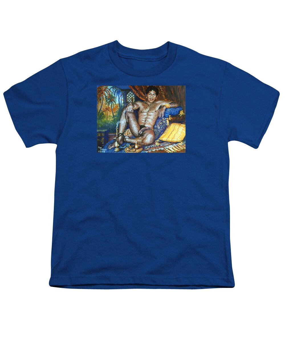Harem Youth T-Shirt featuring the painting Harem Boy by Marc DeBauch