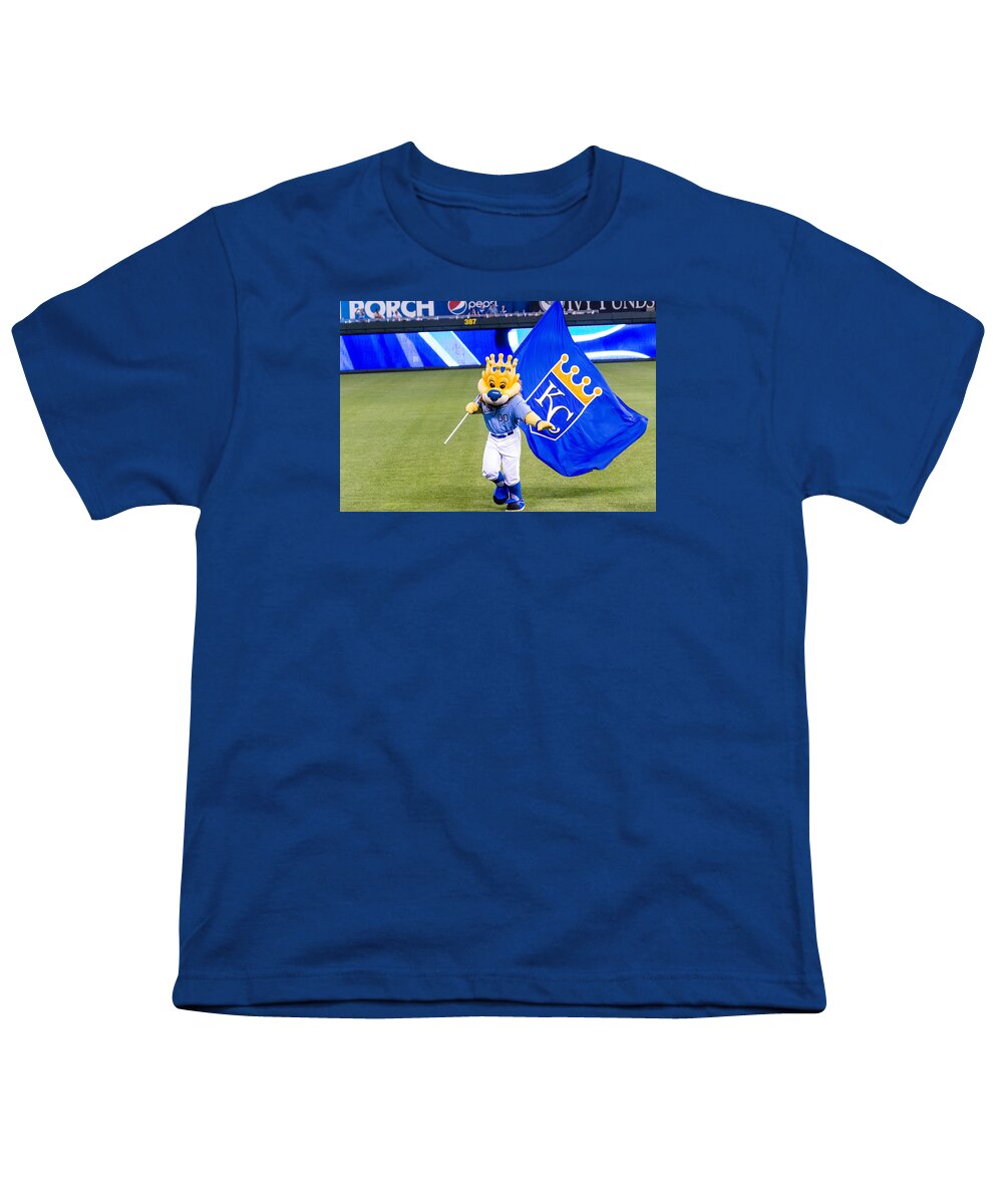 KC Royals Slugger Youth T-Shirt by Brandon Tapia - Pixels