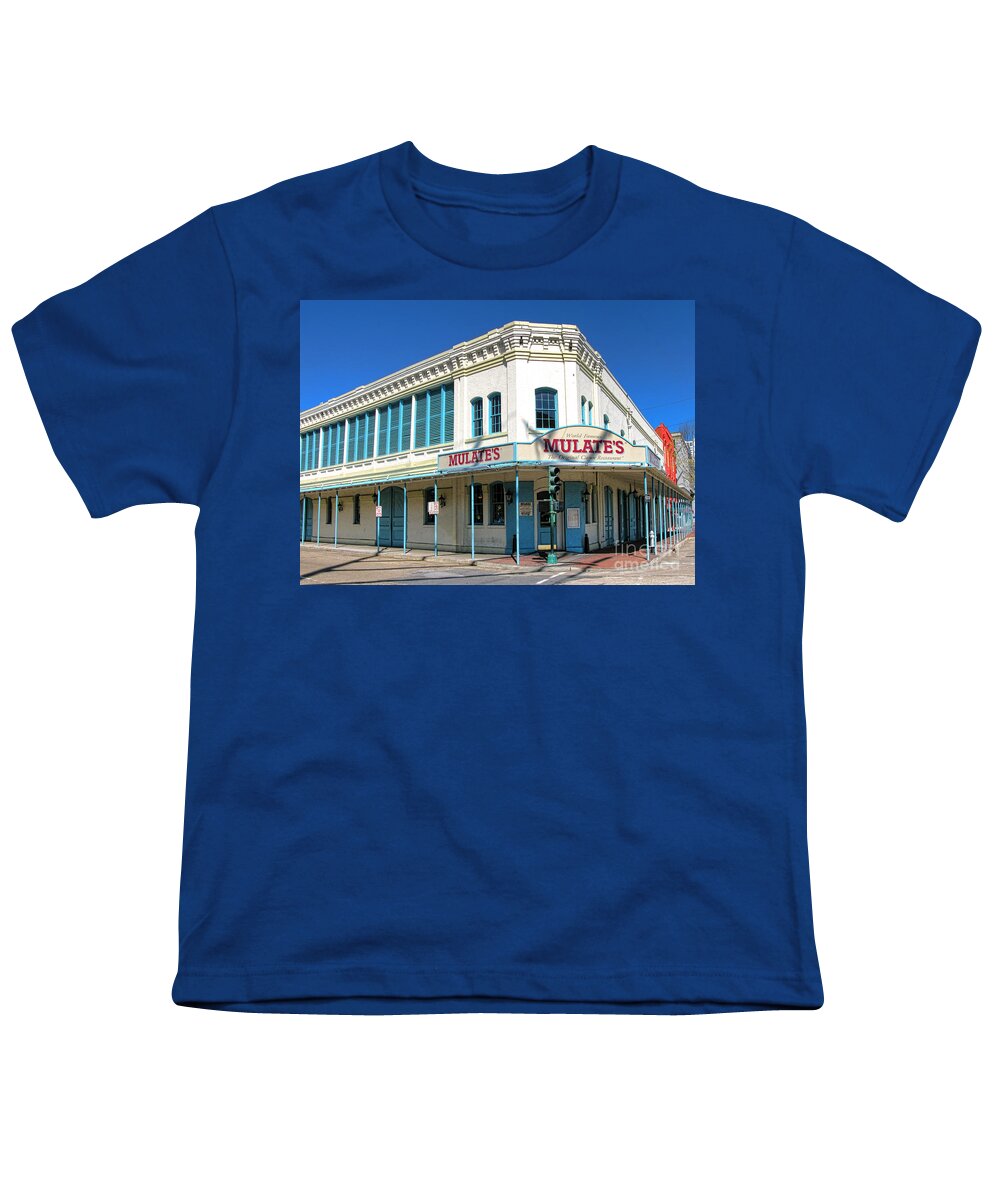 Mulate's Youth T-Shirt featuring the photograph New Orleans Mulate's by Olivier Le Queinec