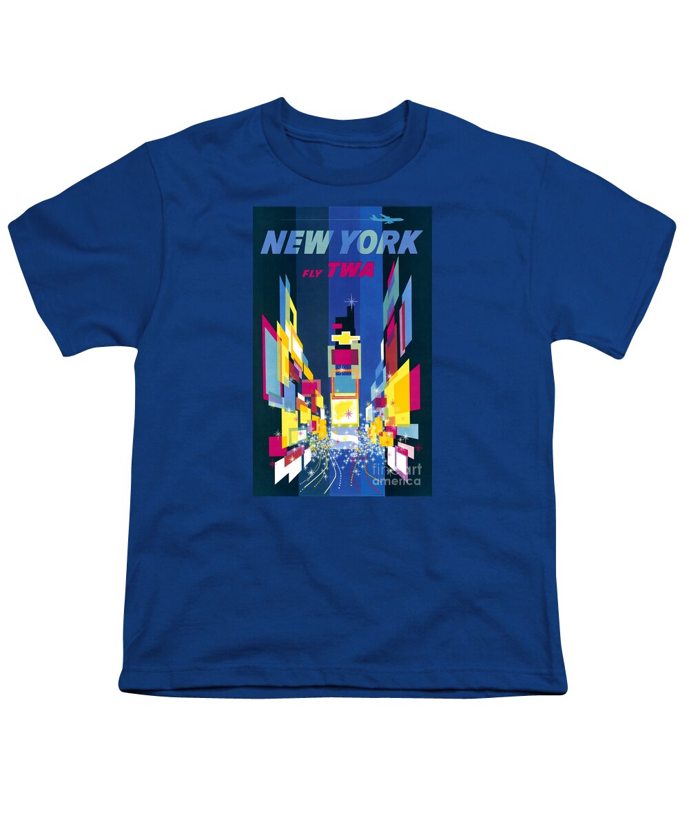 Transportation Youth T-Shirt featuring the photograph New York Fly TWA Poster by Science Source