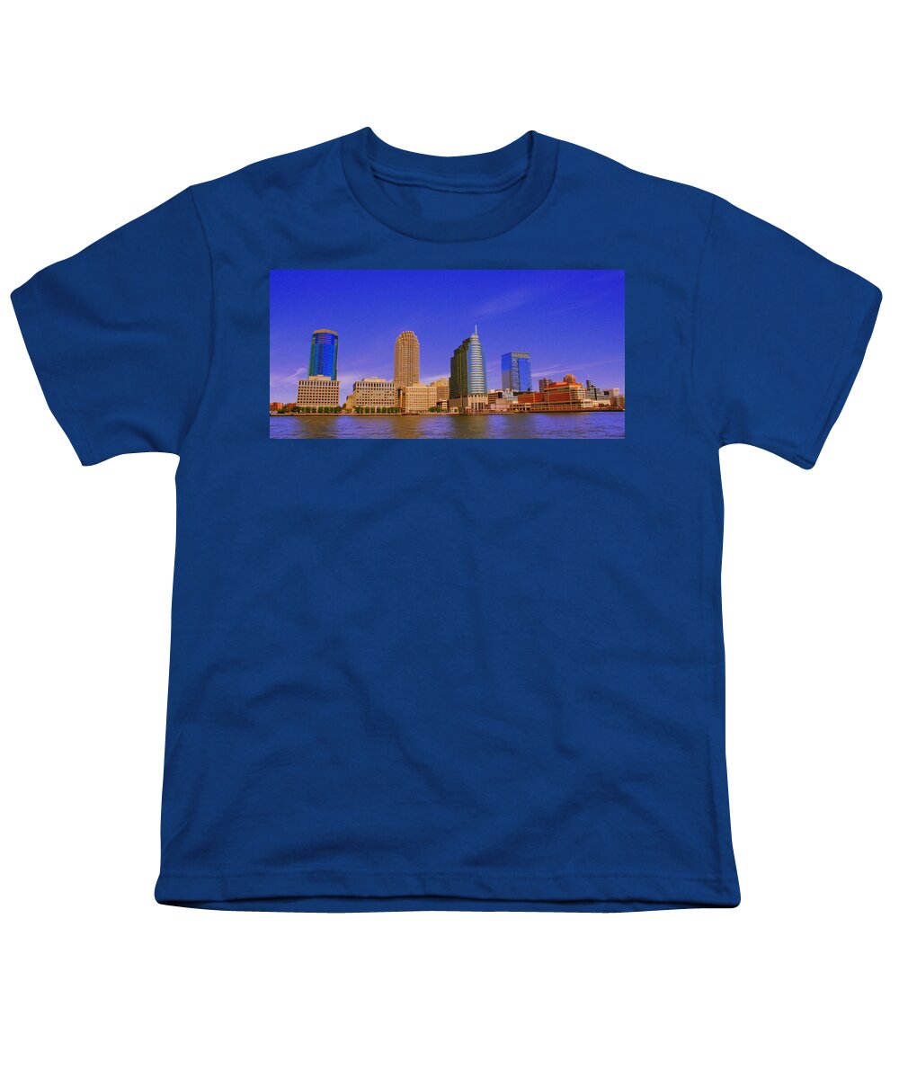 New York Youth T-Shirt featuring the photograph New York Harbor by Julie Lueders 