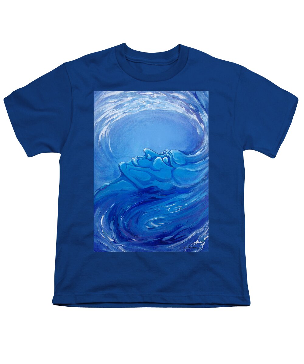 Ocean Youth T-Shirt featuring the painting Ocean Spirit by Kevin Middleton