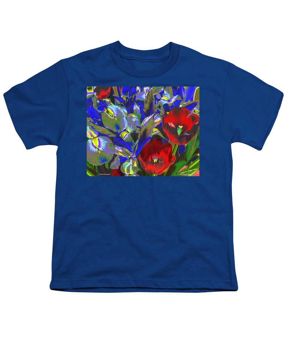 Flower Youth T-Shirt featuring the digital art Pastel Panache by Larry Beat