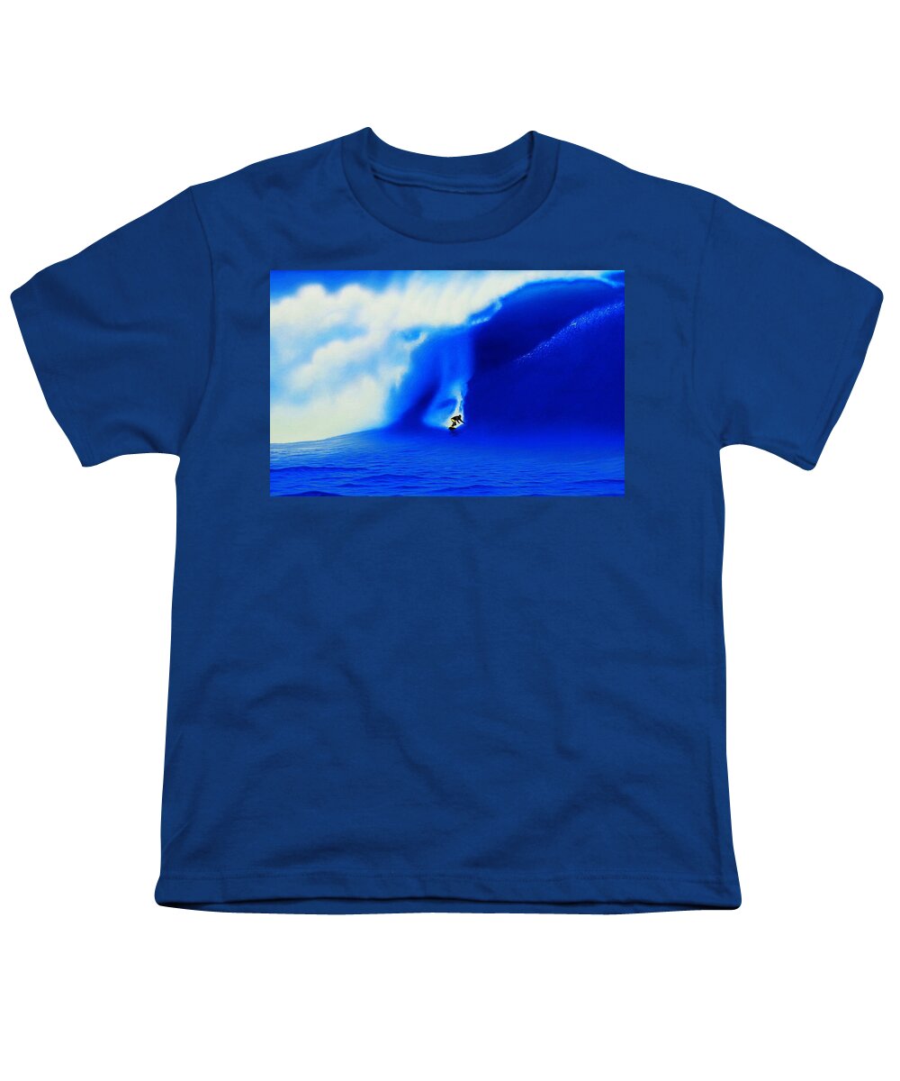 Surfing Youth T-Shirt featuring the painting Jaws 2004 by John Kaelin