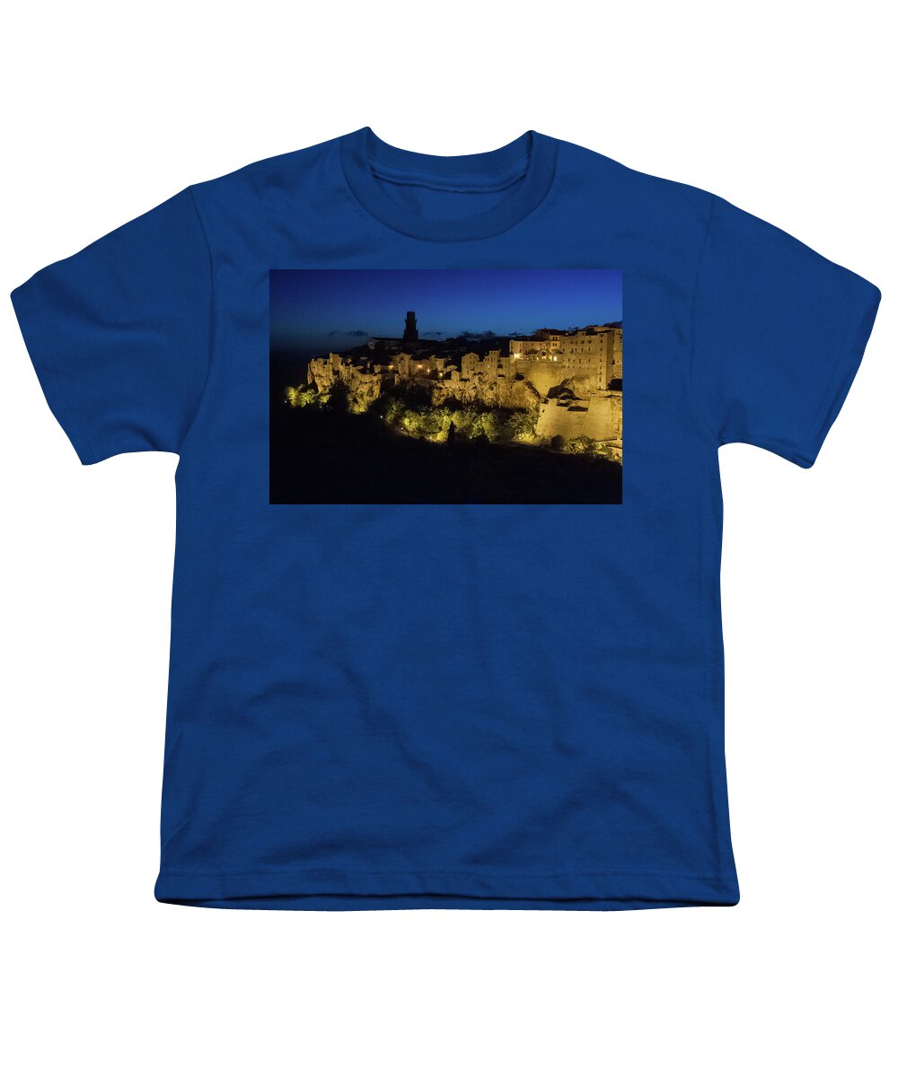 Night Youth T-Shirt featuring the photograph Pitigliano Evening by Kathleen McGinley
