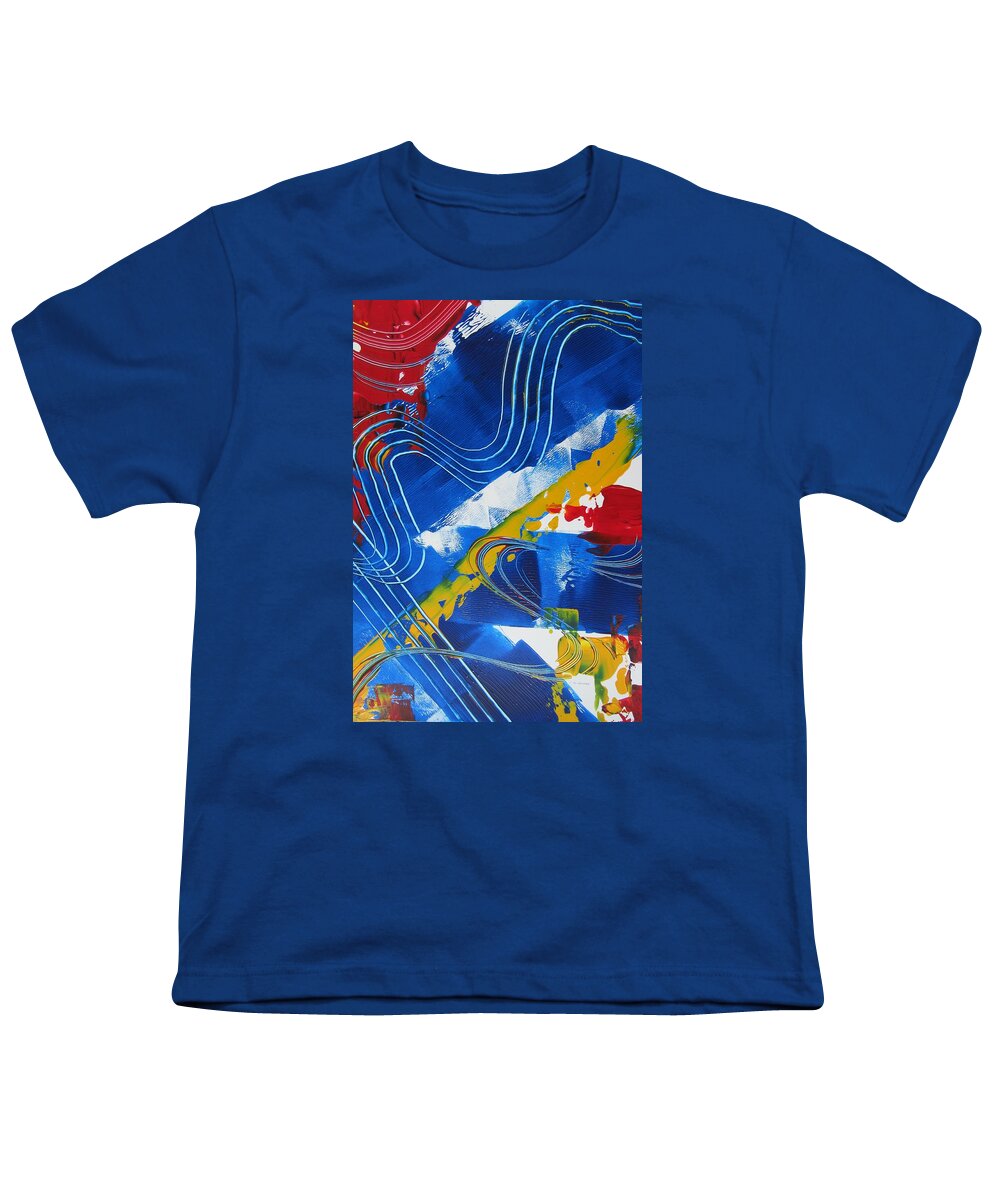 Primary Colours Youth T-Shirt featuring the painting Primary Rhapsody One by Louise Adams