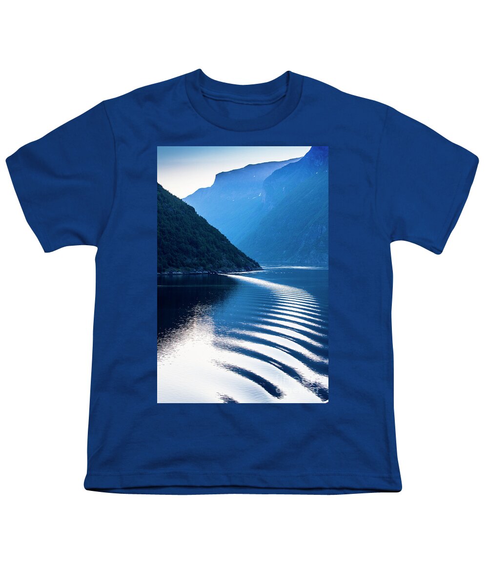 Ripples Youth T-Shirt featuring the photograph Ripple in Geiranger Fjord, Norway by Sheila Smart Fine Art Photography