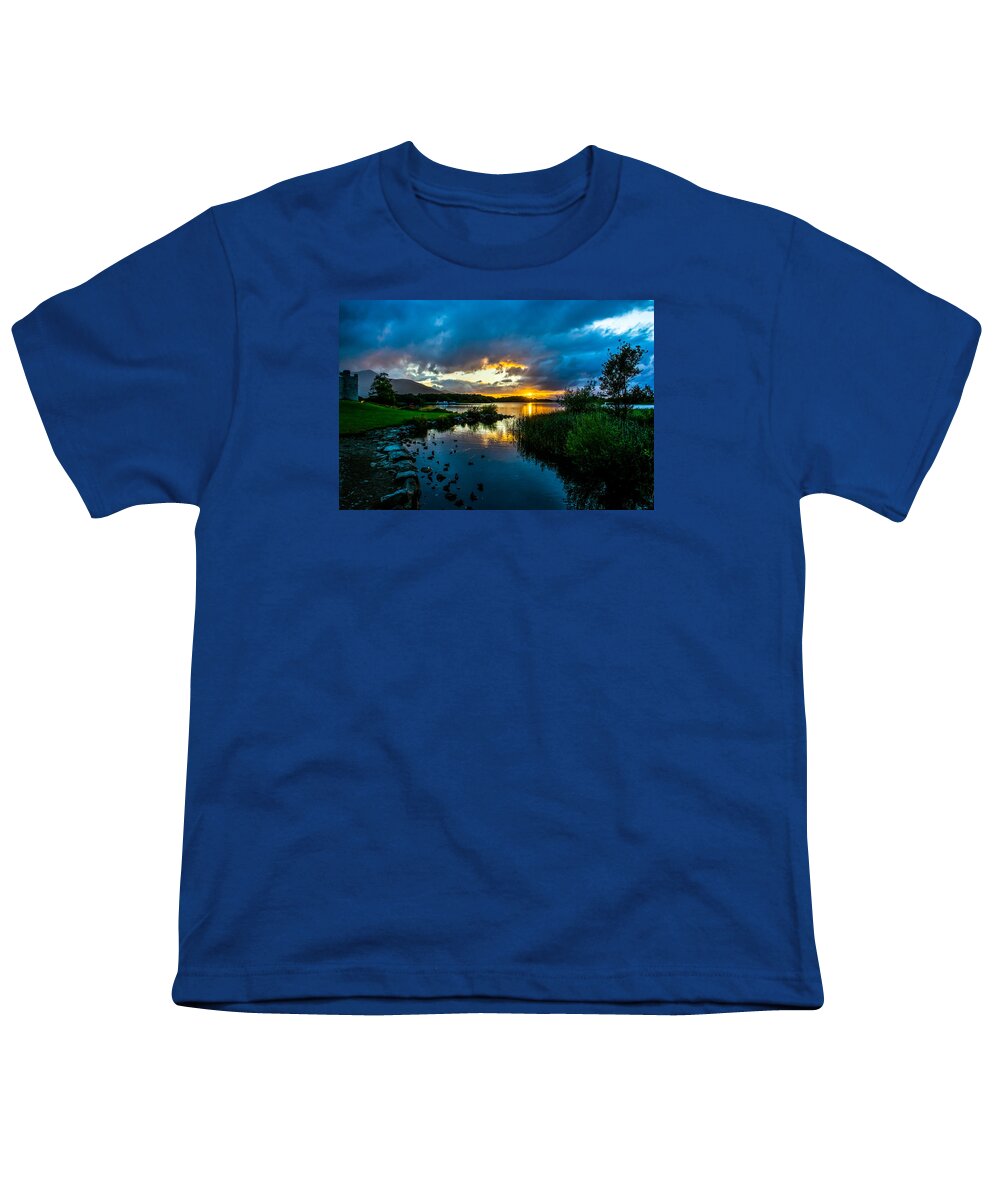 Ireland Youth T-Shirt featuring the photograph Ross Castle at Lough Leane in Ireland by Andreas Berthold