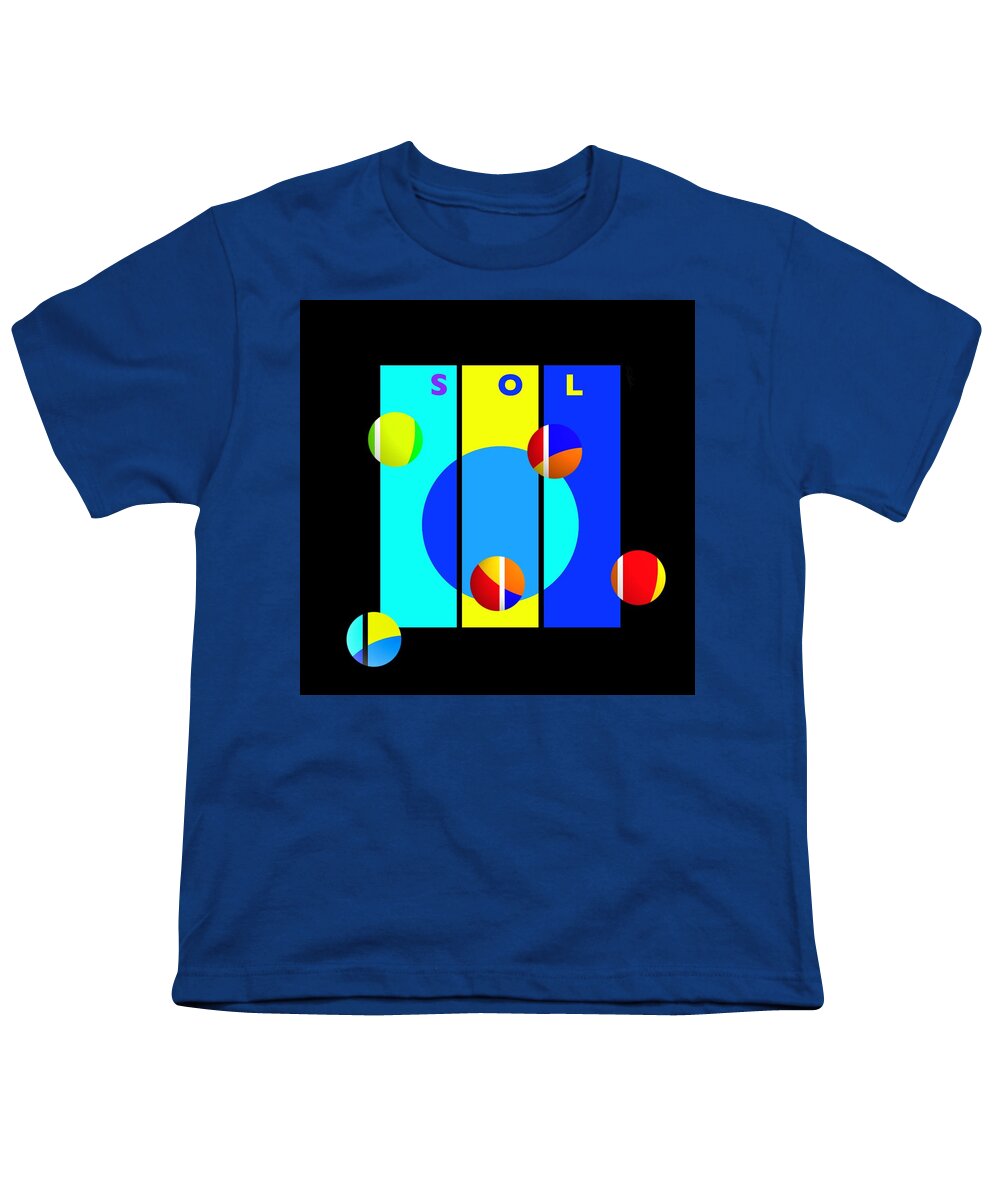 Primary Colors Youth T-Shirt featuring the painting Solar Activity by Charles Stuart