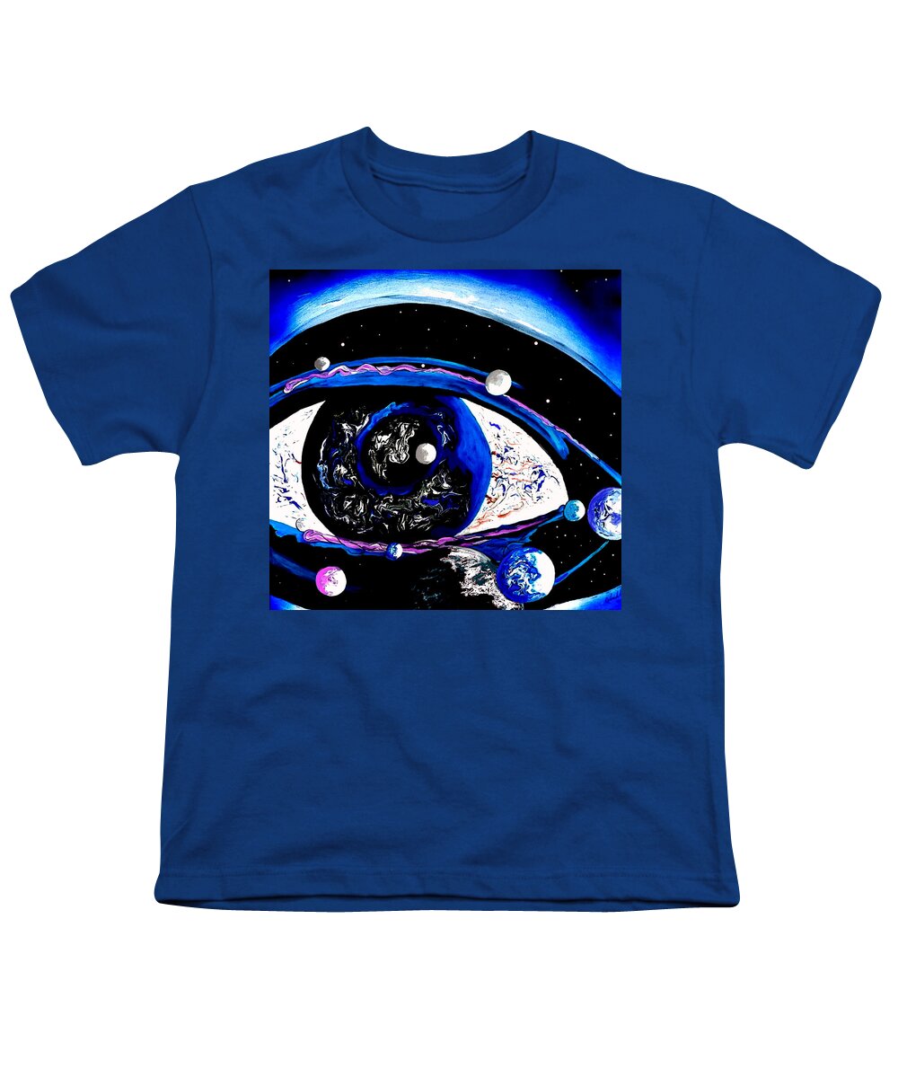 Space Youth T-Shirt featuring the painting Space Watch by Pj LockhArt