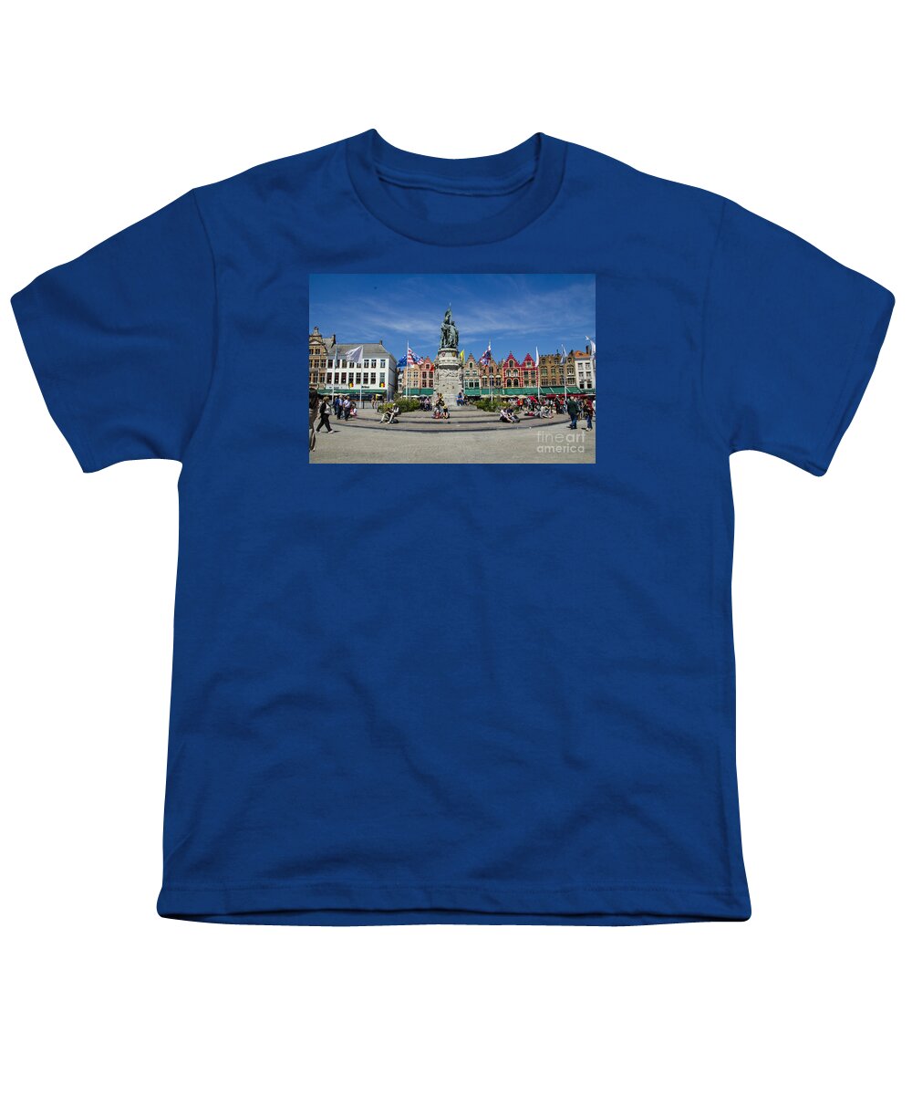 Place Youth T-Shirt featuring the photograph The Markt of Bruges by Pravine Chester