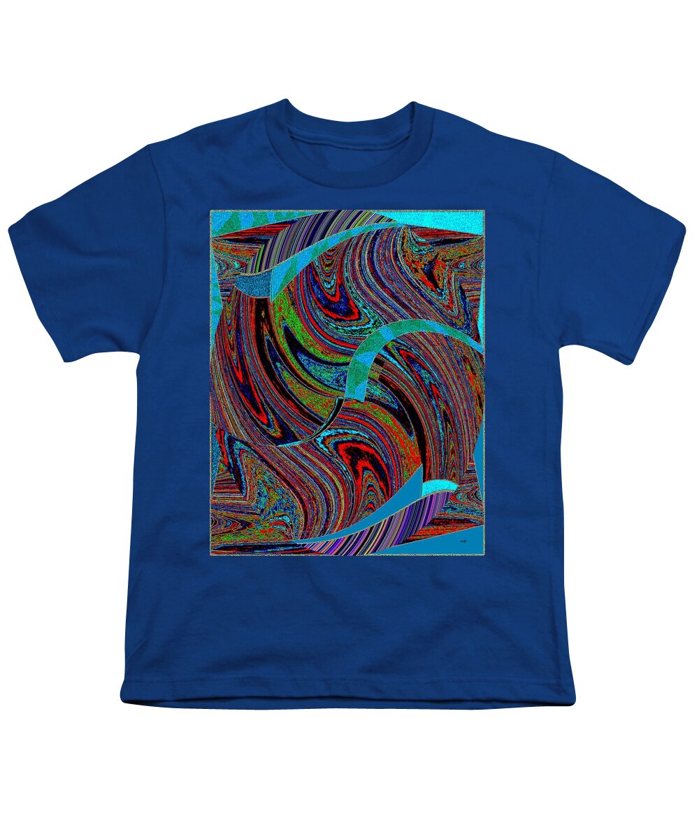 Hoopla Youth T-Shirt featuring the digital art Abstract Hoopla by Will Borden