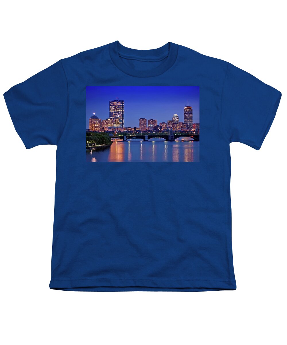 Boston Youth T-Shirt featuring the photograph Boston Nights 2 by Joann Vitali