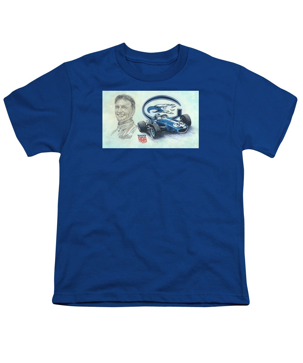 Daniel Sexton Gurney (april 13 Youth T-Shirt featuring the painting Dan Gurney - American Eagle by Simon Read