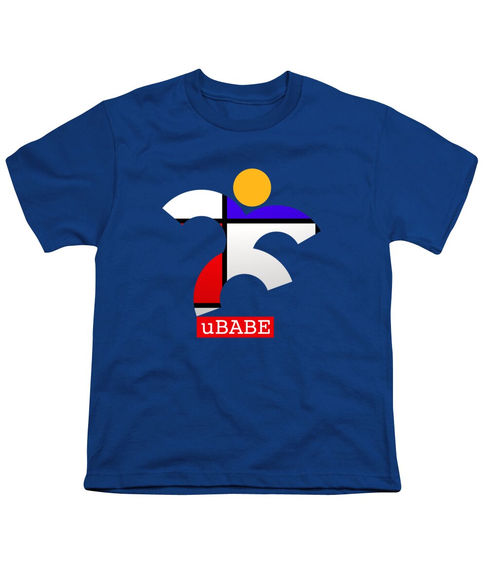 Dance Style Youth T-Shirt featuring the digital art Dance De Stijl by Ubabe Style