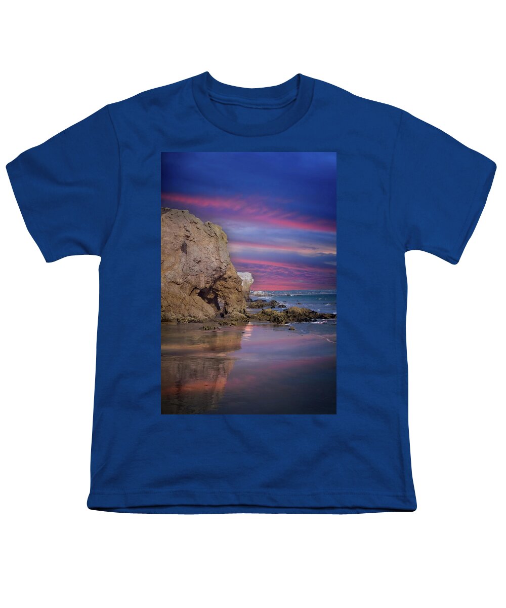 El Matador State Beach Youth T-Shirt featuring the photograph El Matador State Beach Sunset by Lynn Bauer