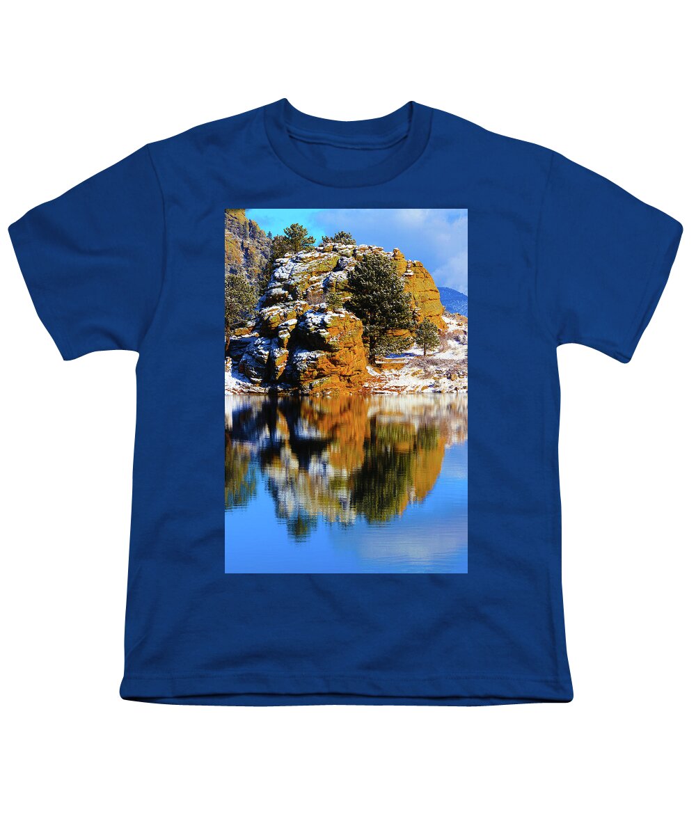 Mary's Lake Youth T-Shirt featuring the photograph Mary's Lake by Shane Bechler