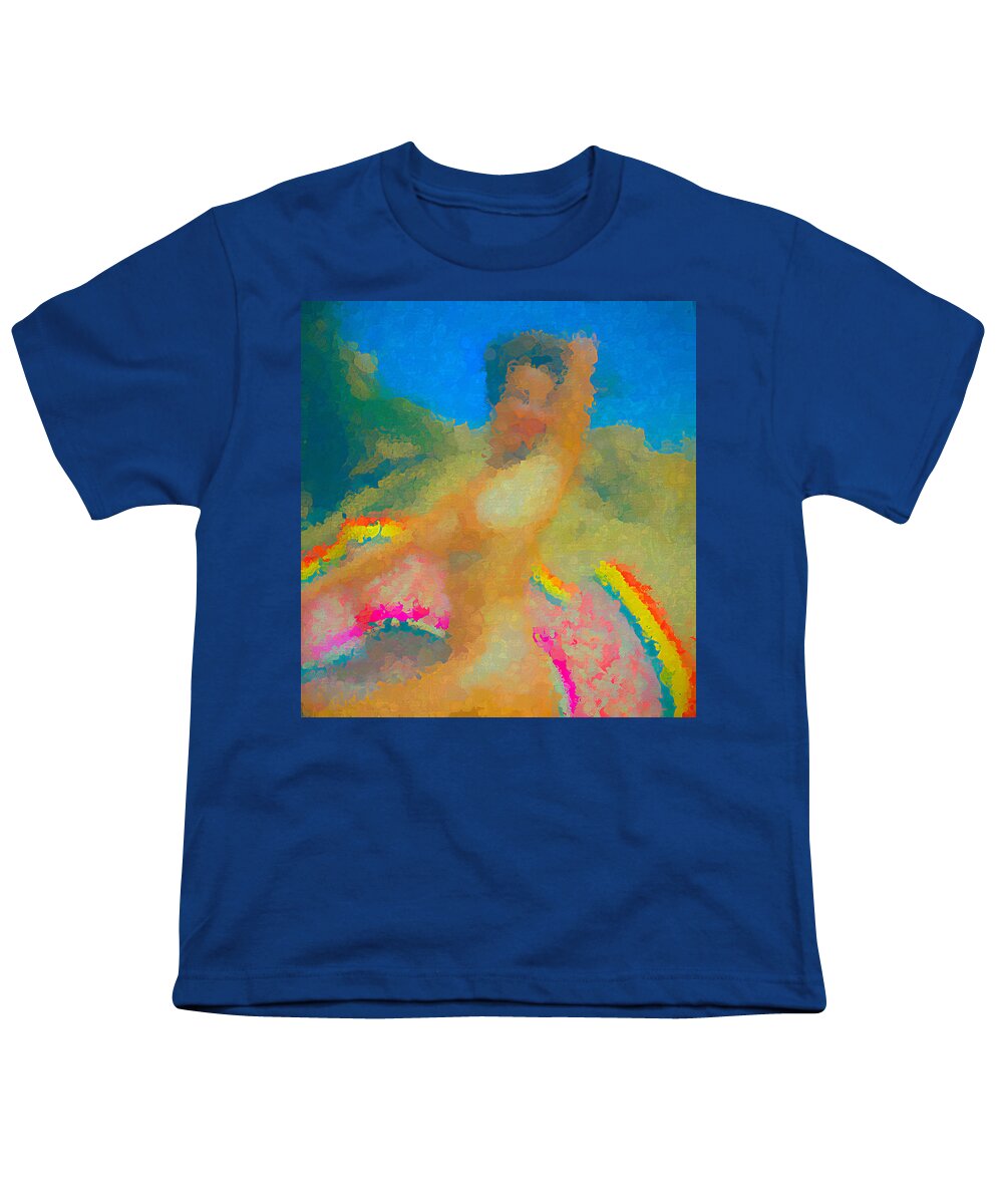Abstract Nude Youth T-Shirt featuring the digital art Sunny Bright Abstract by Cathy Anderson