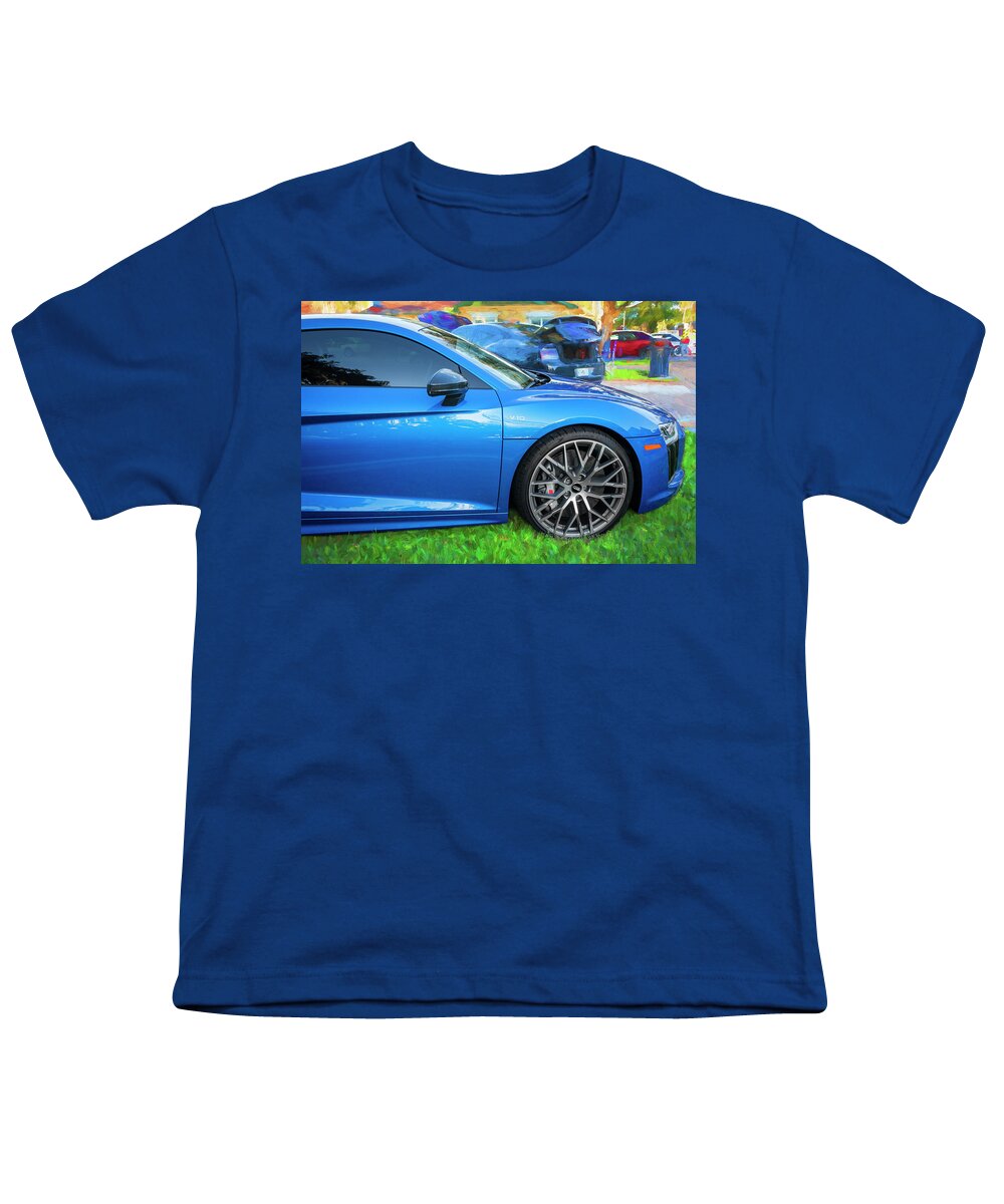 2017 Audi R8 V10 Plus Youth T-Shirt featuring the photograph 2017 Audi R8 V10 Plus 107 by Rich Franco