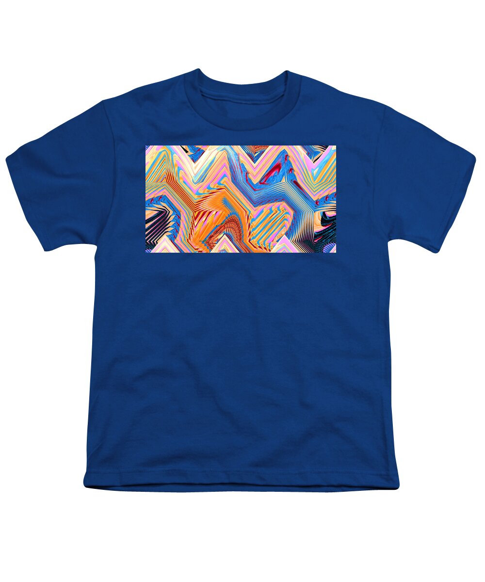 Abstract Art Youth T-Shirt featuring the digital art Abstract Maze by Ronald Mills
