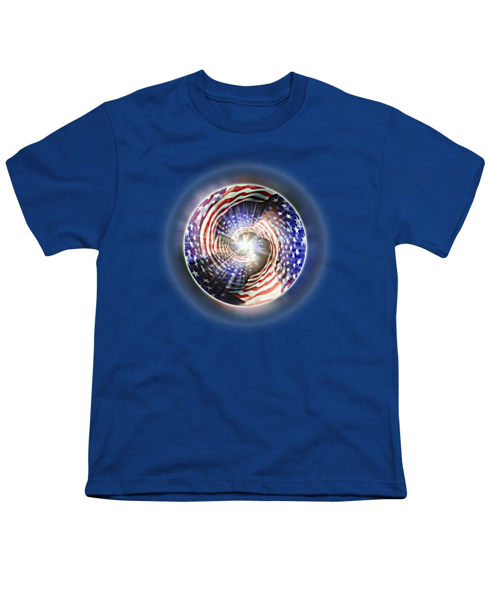 Sun Youth T-Shirt featuring the digital art America's Spiral by David Manlove