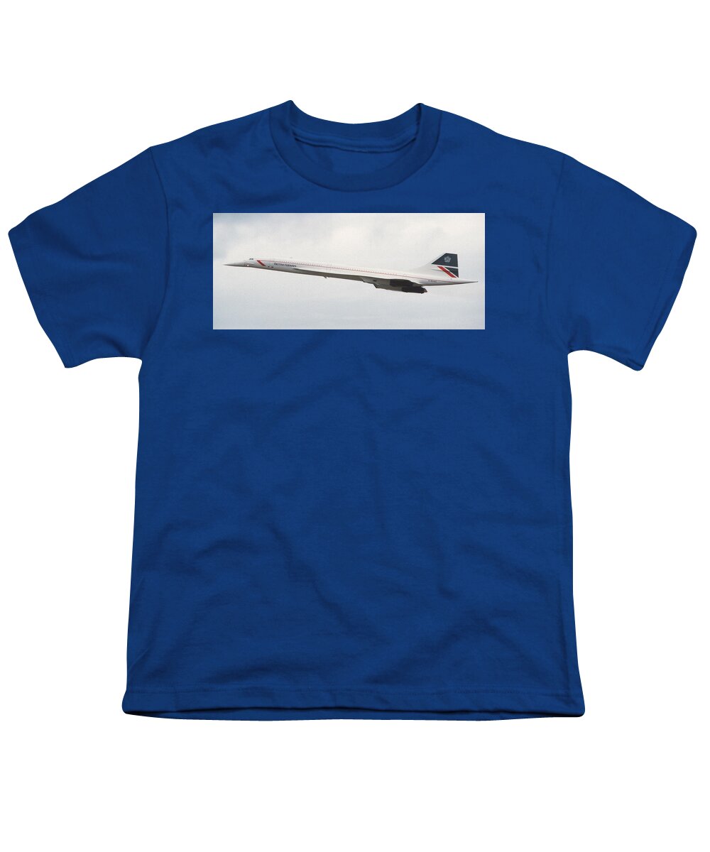 British Airways Youth T-Shirt featuring the photograph British Airways Concorde Aircraft G-BOAC by Gordon James