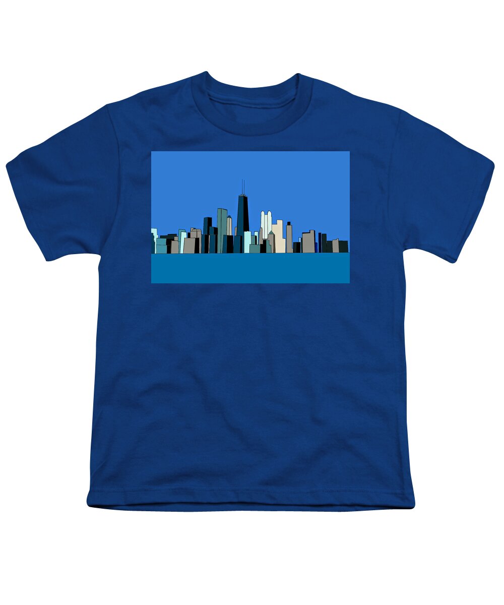 Chicago Youth T-Shirt featuring the digital art Chicago by John Mckenzie