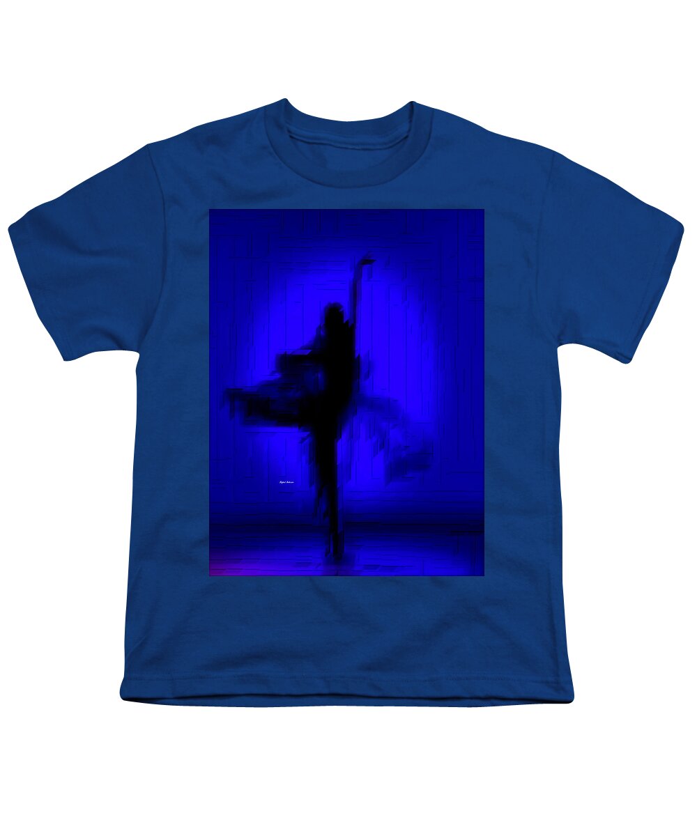 Figure Youth T-Shirt featuring the painting Dancing in the Blue by Rafael Salazar