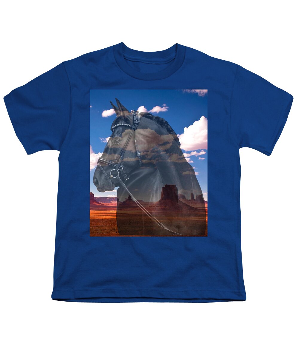 Home On The Range Youth T-Shirt featuring the digital art Home on the range by Hank Gray