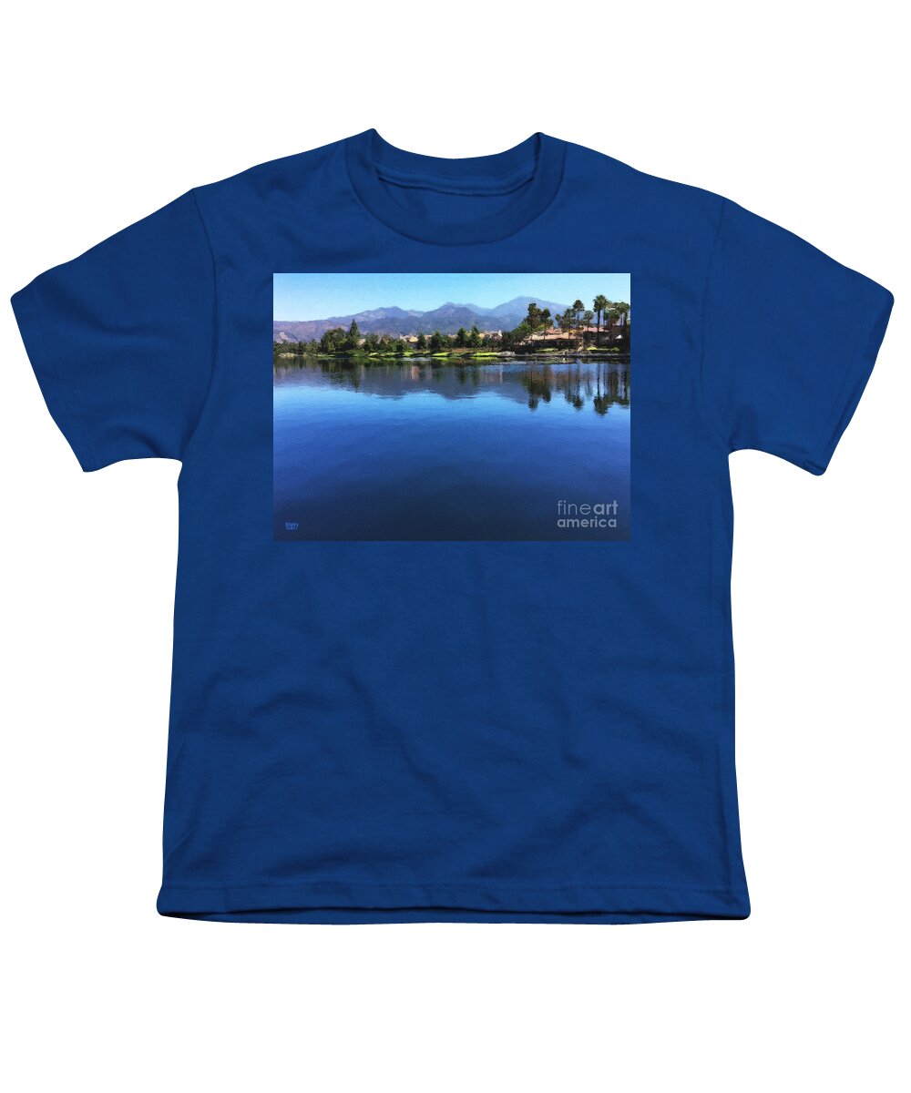 Orange County Youth T-Shirt featuring the photograph Rancho Santa Margarita Lake by Brian Watt
